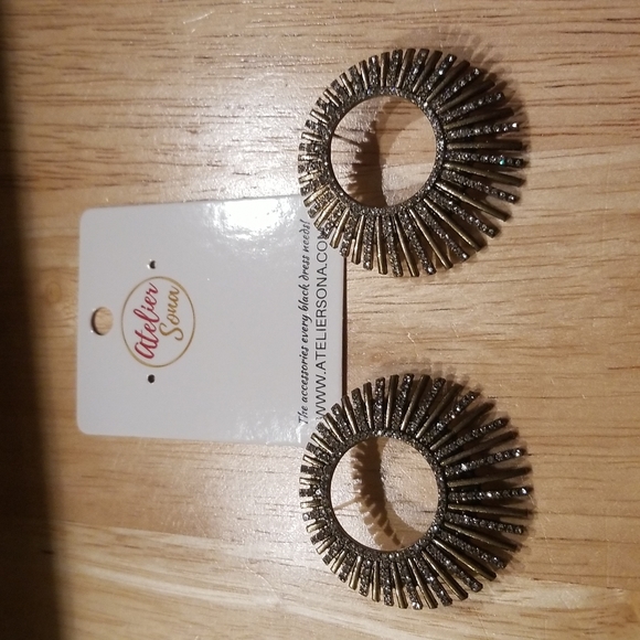 Pave Hoop Earrings - Picture 3 of 6